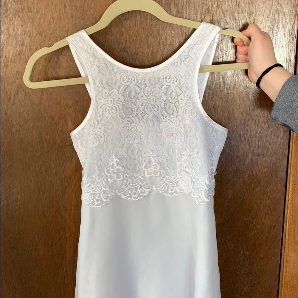 Girls beautiful Little Miss white dress